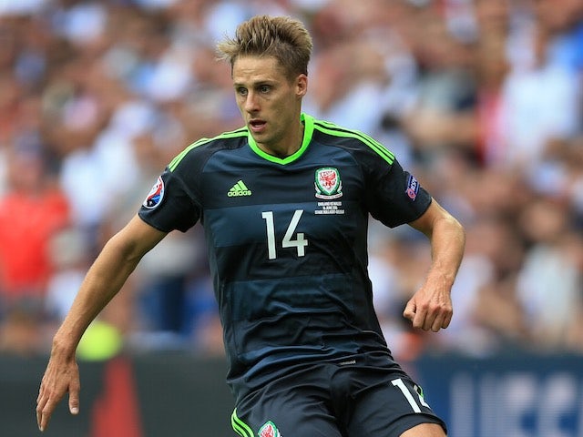 Dave Edwards at Euro 2016 playing for Wales